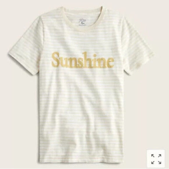 J Crew Sunshine Knit Crew Neck Striped T Shirt NWT - Picture 3 of 4